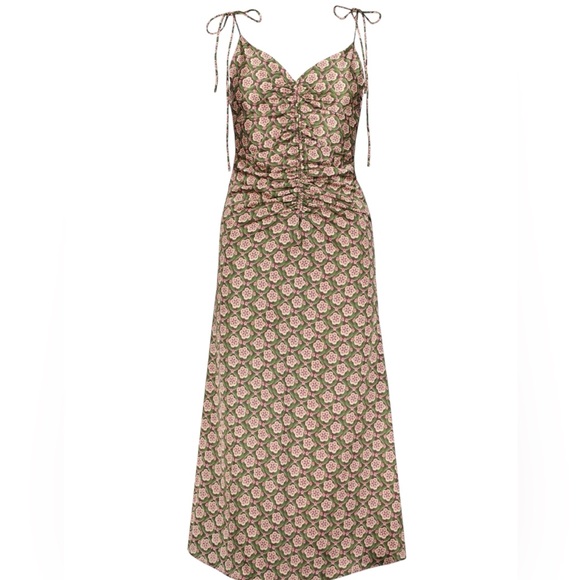 BISHOP & YOUNG Adria Ruched Front
Dress in Clover Print Sz S - Picture 3 of 8